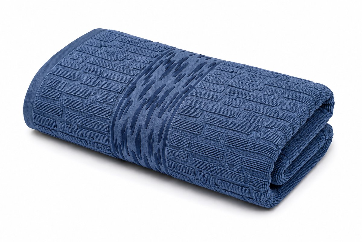 Cotenza Blue Velvet Bath Towel