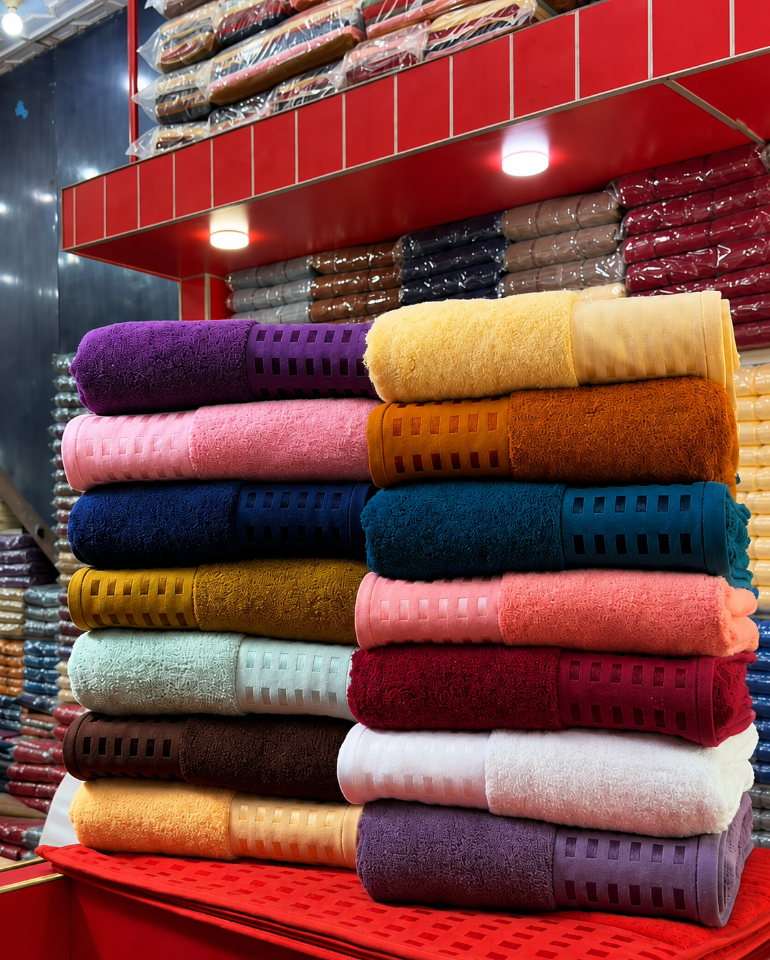 Cotenza Premium Cotton Bath Towel with Elegant Side Border